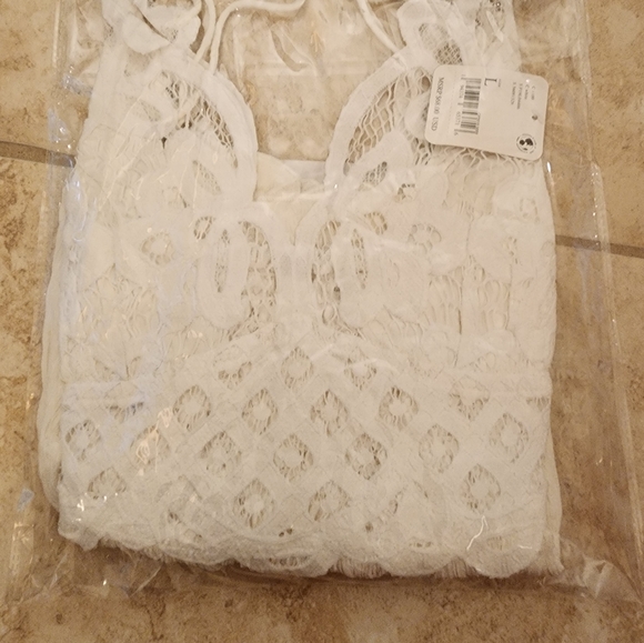 New Free People White lace top Adella - Picture 9 of 9
